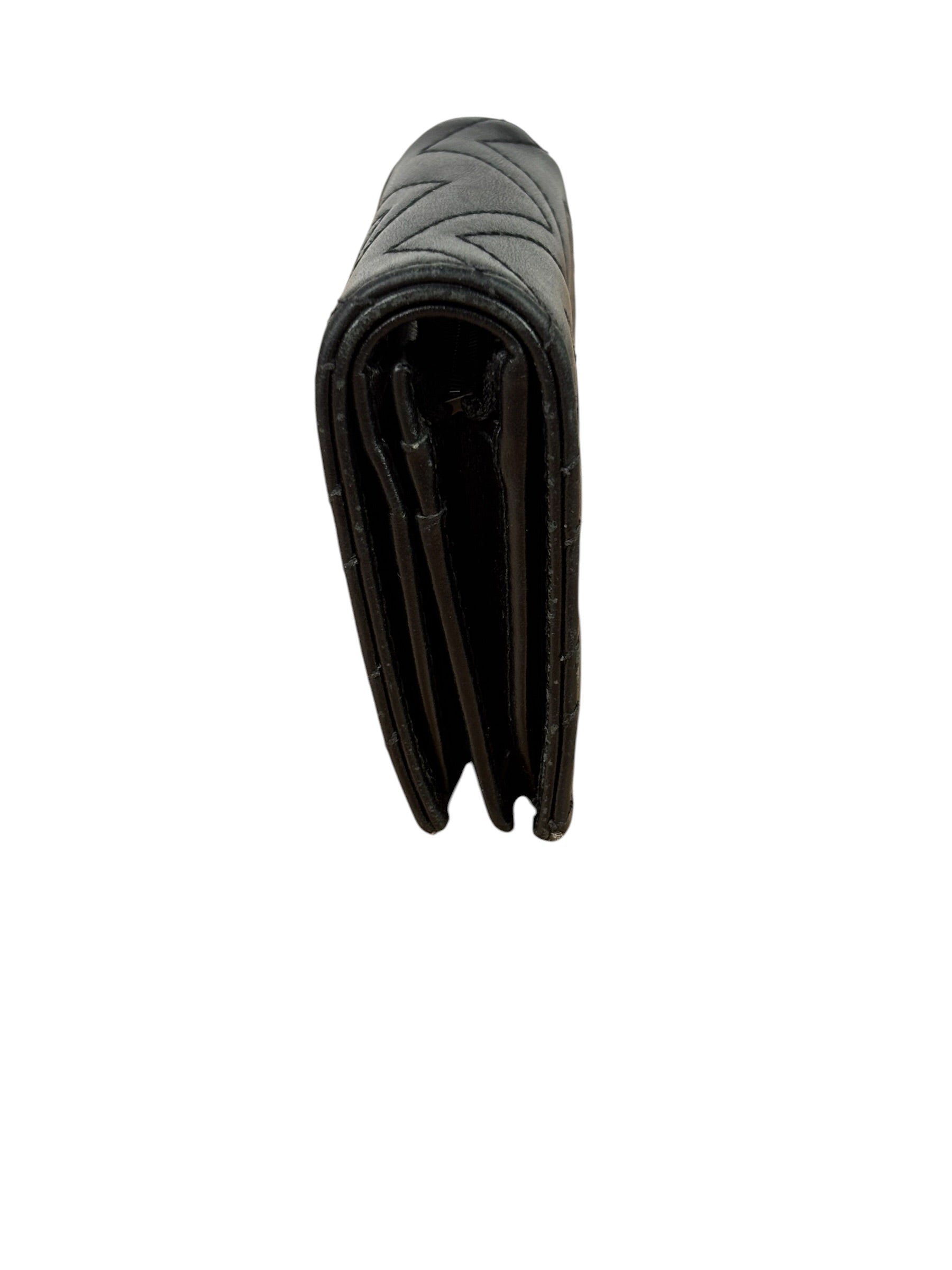 Gucci Black Leather Marmont Card Case Wallet