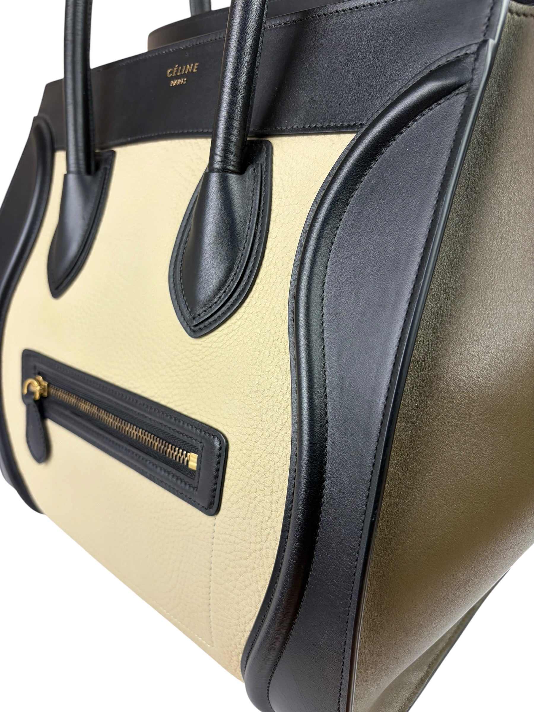 Celine Tri-Color Luggage Tote Bag