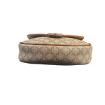Celine Vintage Beige Leather Trim Macadam Mini Crossbody