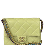 Chanel Yellow Caviar Leather Mini Flap Bag