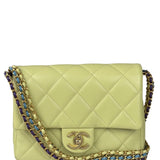 Chanel Yellow Caviar Leather Mini Flap Bag