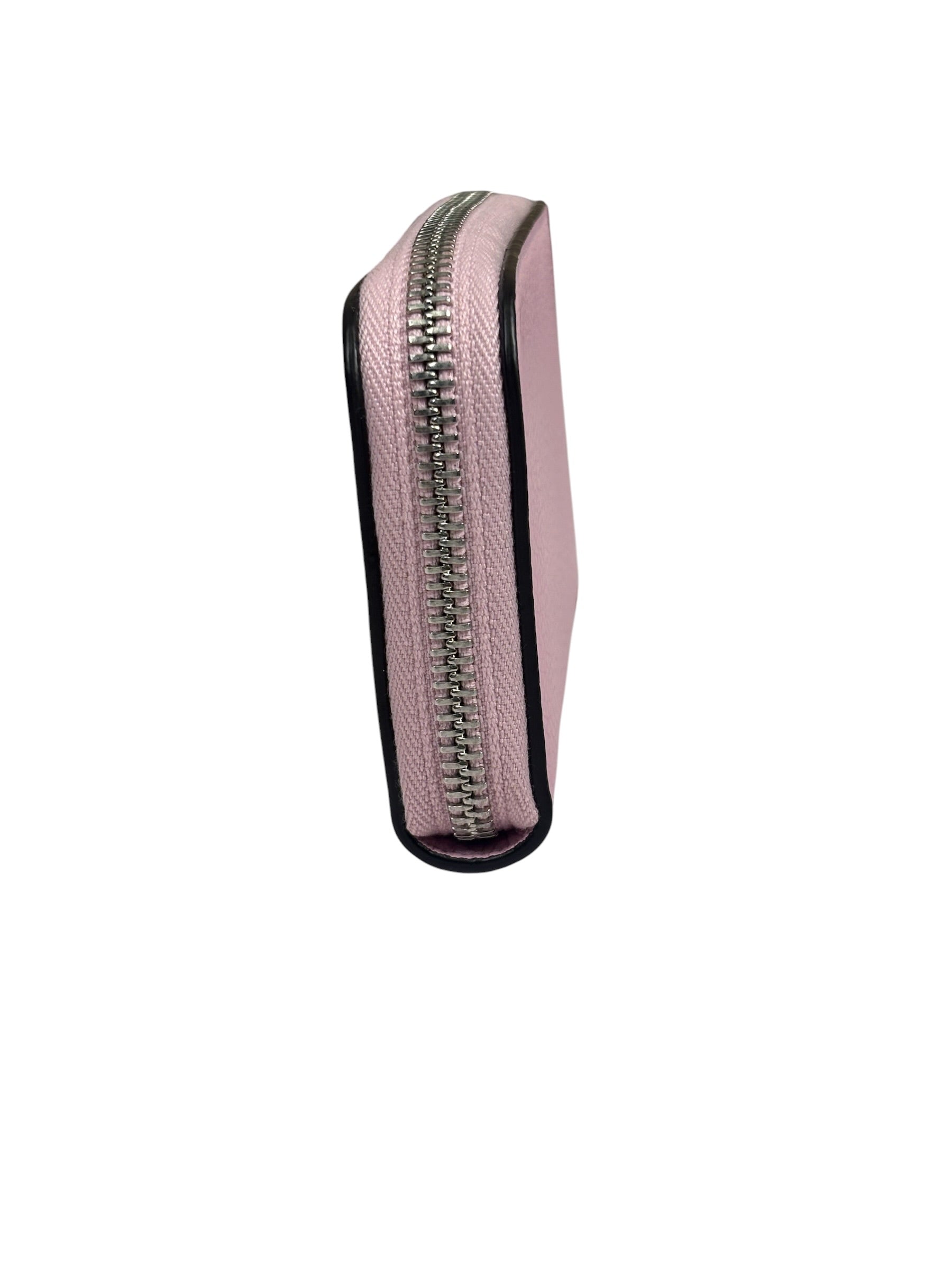 Salvatore Ferragamo Bubble Gum Calfskin Compact Zip-Around Wallet
