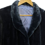 Vintage Dark Blue Mink Mid Length Fur Coat