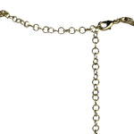 Chanel 22S Gold Metal/Black Leather Pendant Necklace