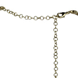 Chanel 22S Gold Metal/Black Leather Pendant Necklace