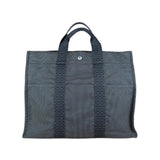Hermes Herline Canvas Tote Grey