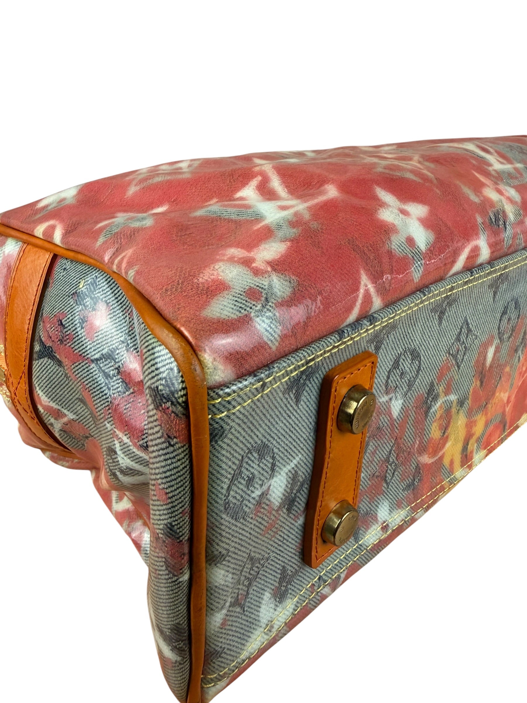 Louis Vuitton Richard Prince Orange Vinyl Canvas Monogram Hand Bag PM