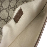 Gucci Vintage Brown Leather Trim Neo Supreme Belt Bag