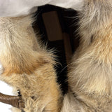 Ferragamo Vintage Fur Rattan Top Handle Bag