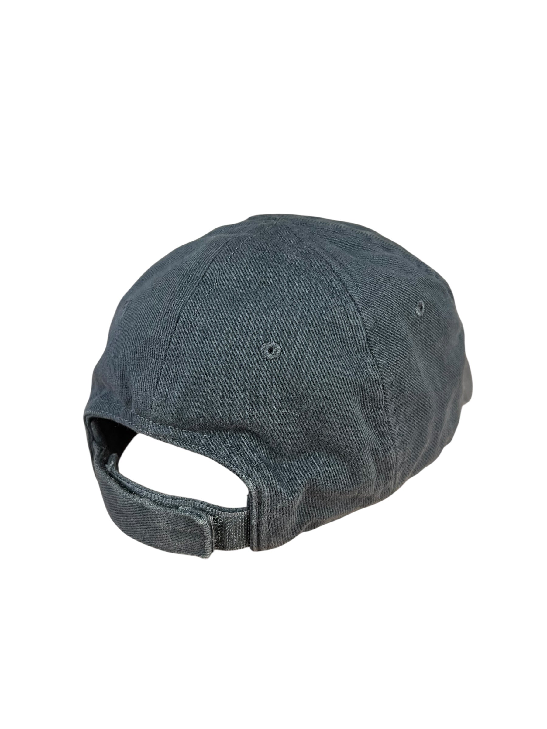 Balenciaga Distressed Embroidered Cap Washed Black