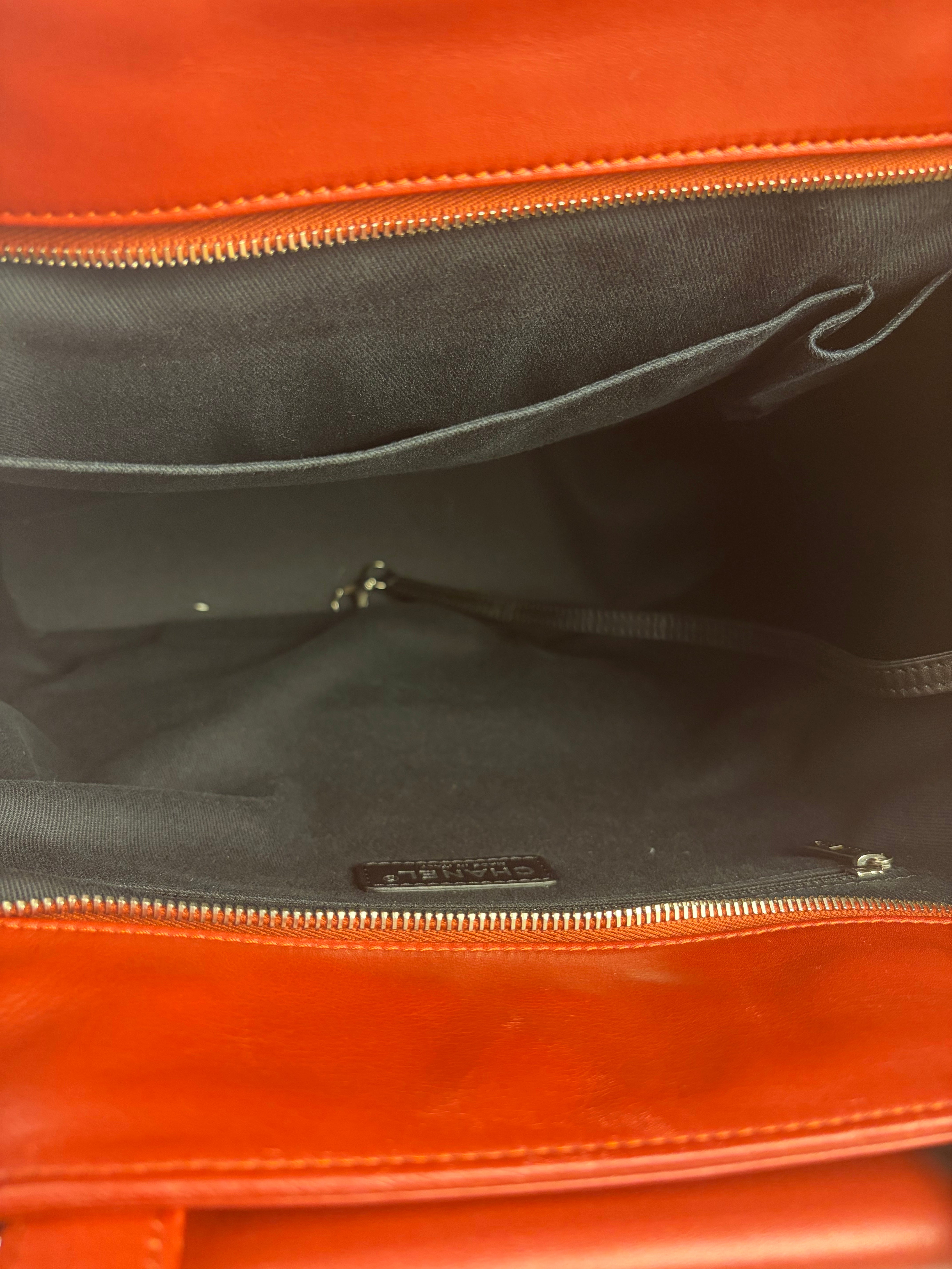 Chanel Orange Quilted Leather Large In The Mix Shopping Two-Way Tote 2011