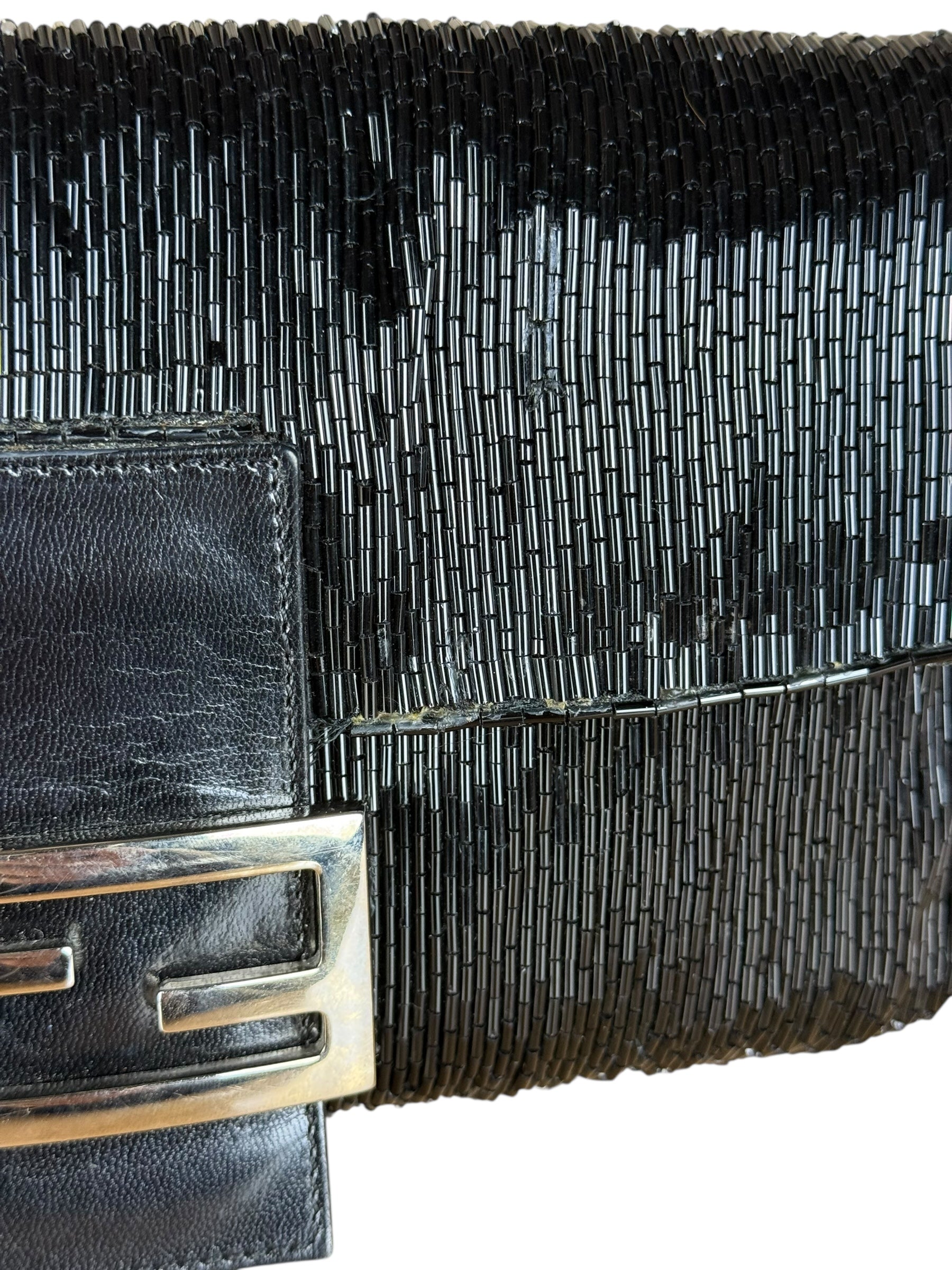 Fendi Beaded Baguette Black