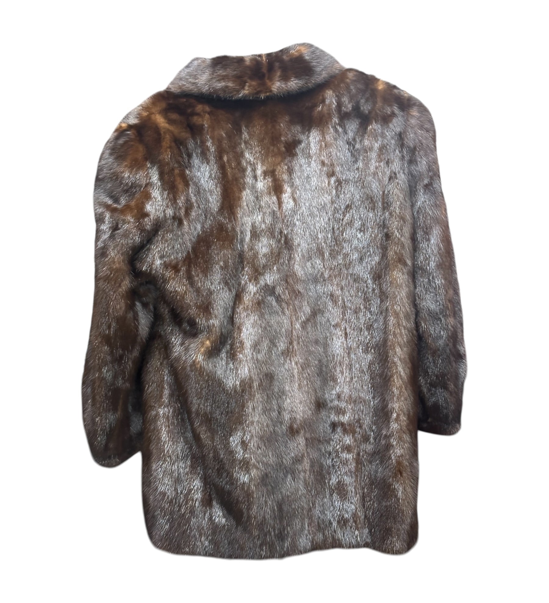 Mowus-M Vintage Brown Mink Fur Coat