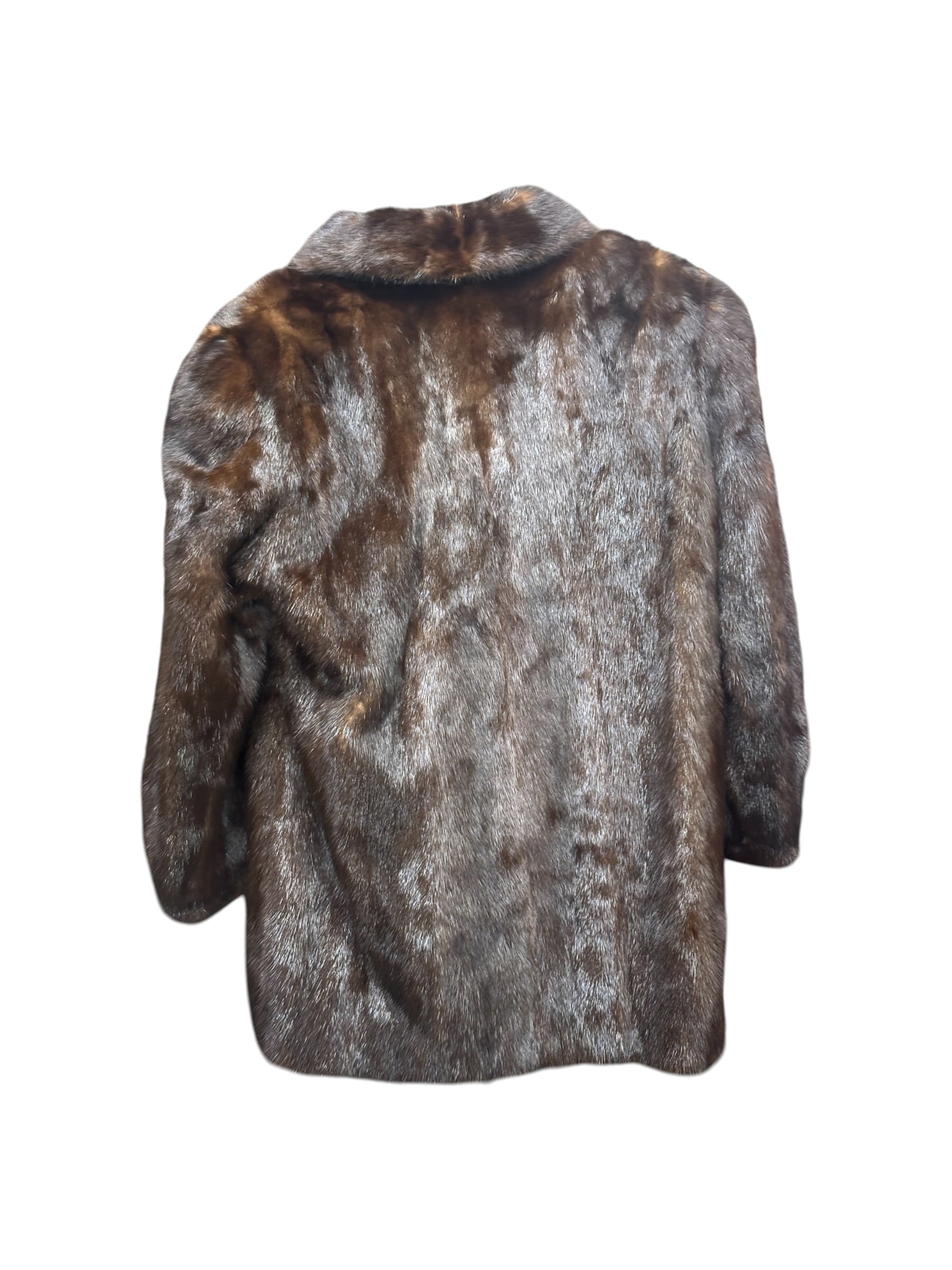 Mowus-M Vintage Brown Mink Fur Coat