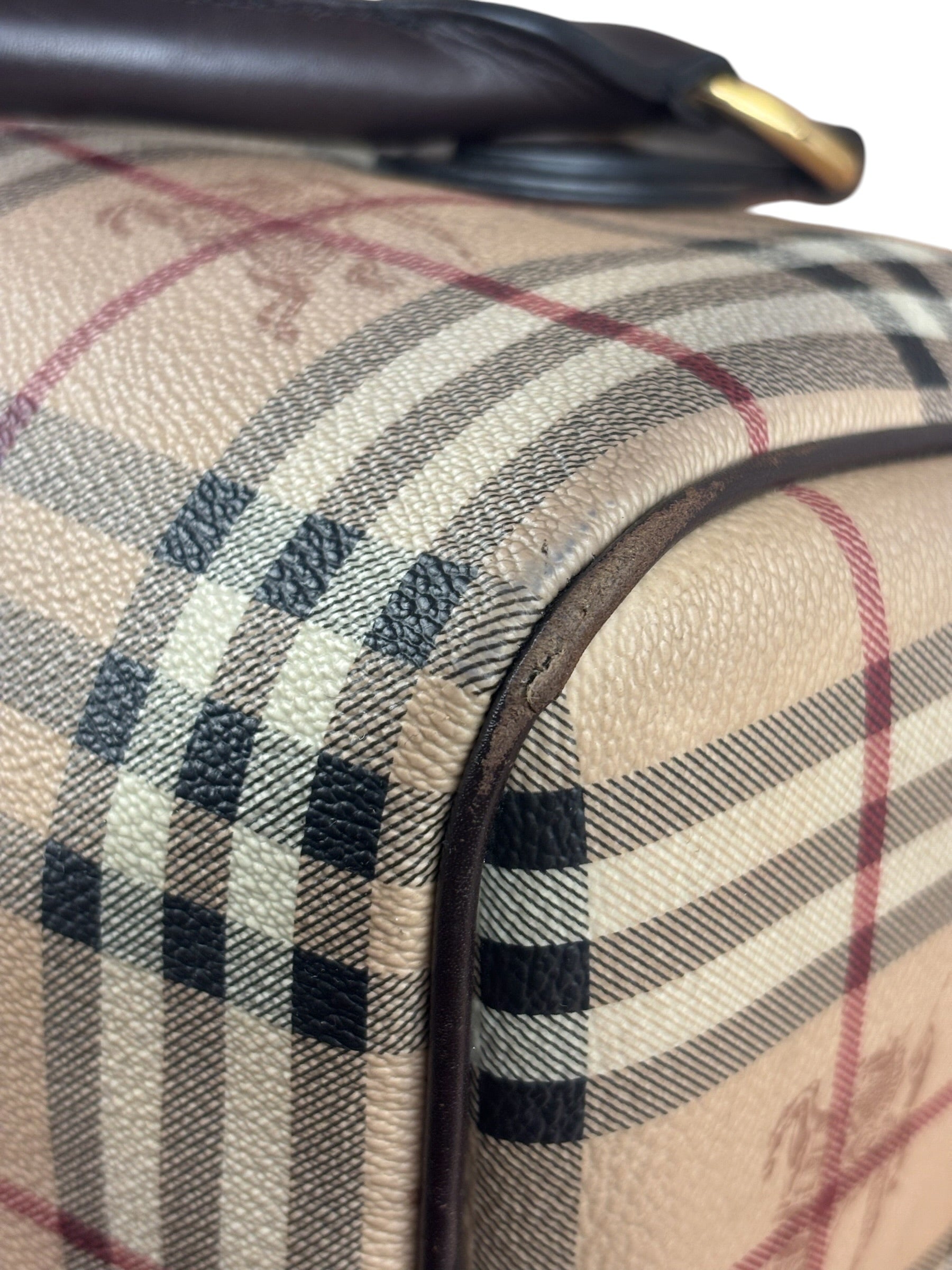 Burberry Vintage House Check Haymarkett Chester Bowling Handbag