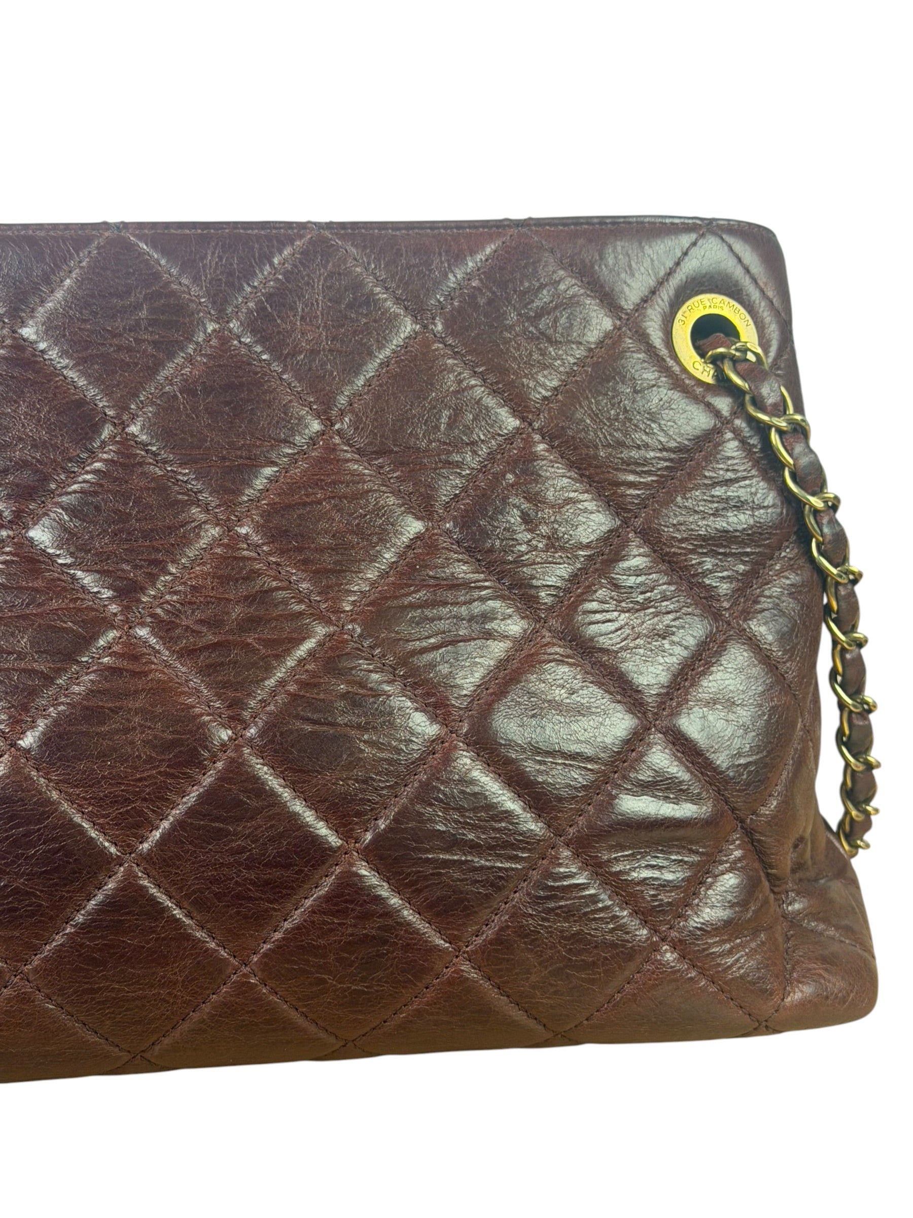 Chanel Burgundy Quilted Leather Portopello Bowler Bag 2014