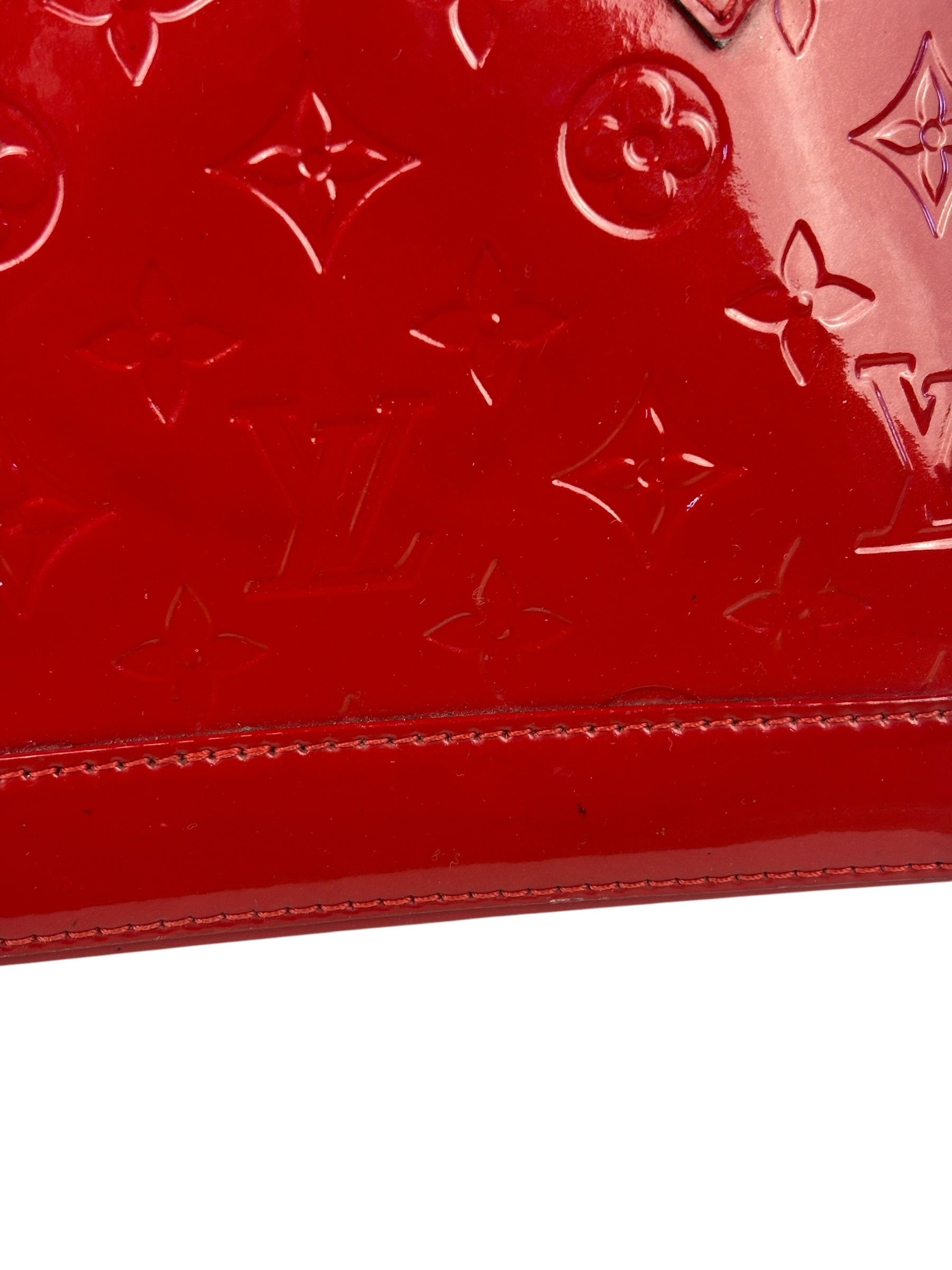 Louis Vuitton Red Vernis Alma BB Handbag