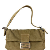 Fendi Brown Corduroy Baguette