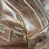 Balenciaga Vintage Brown Leather Moto Handbag