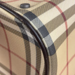 Burberry Leather Trim House Check Small Speedy Handbag