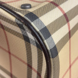 Burberry Leather Trim House Check Small Speedy Handbag