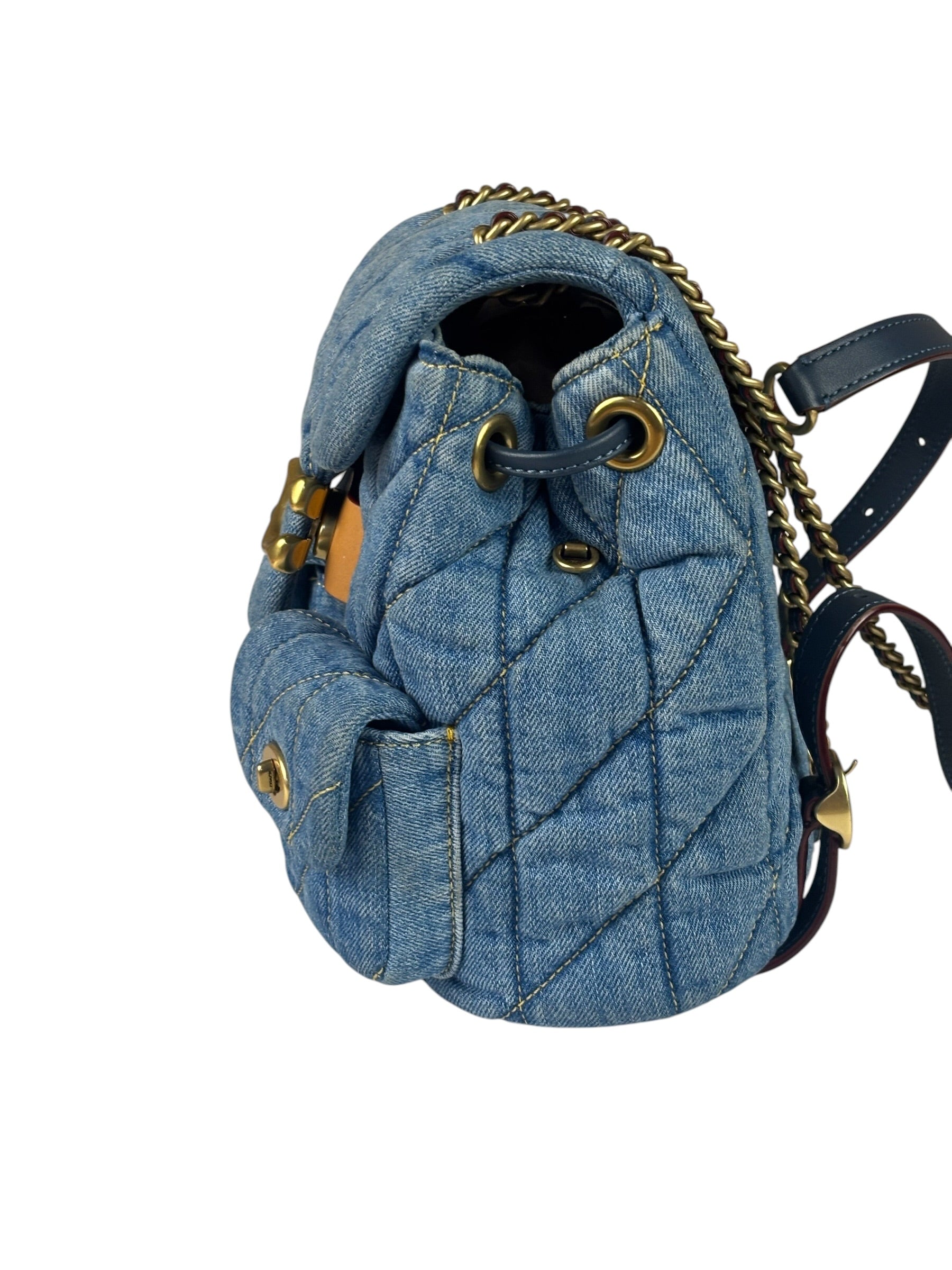 Coach Blue Denim Mini Tabby Backpack