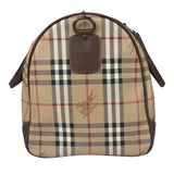 Burberry Beige/Brown Leather House Check Boston Bag