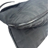 Fendi Black Leather Trim Zucca Mamma Baguette