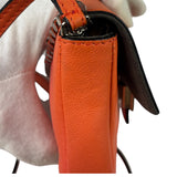 Fendi Orange Leather Mini Baguette