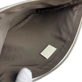 Gucci Ivory Pebbled Leather Bee Zip Clutch Pouch