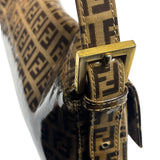Fendi Brown Vinyl Zucca Baguette