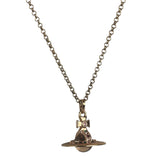 Vivienne Westwood Oval Crystal Stone Medallion Pendant Necklace