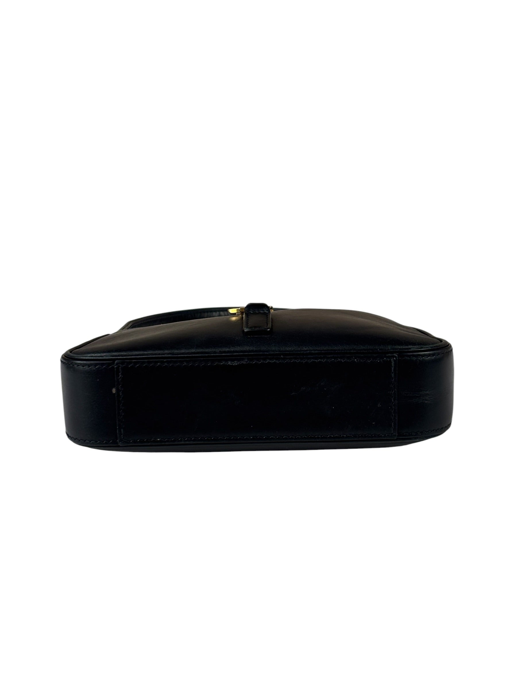 Yves Saint Laurent Black Leather Mini Le 5 À 7 Hobo Bag