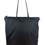 Prada Black Tessuto Nylon Zip Tote Large