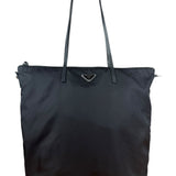 Prada Black Tessuto Nylon Zip Tote Large