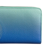 Tiffany & Co Blue Gradient Leather Long Zippy Wallet