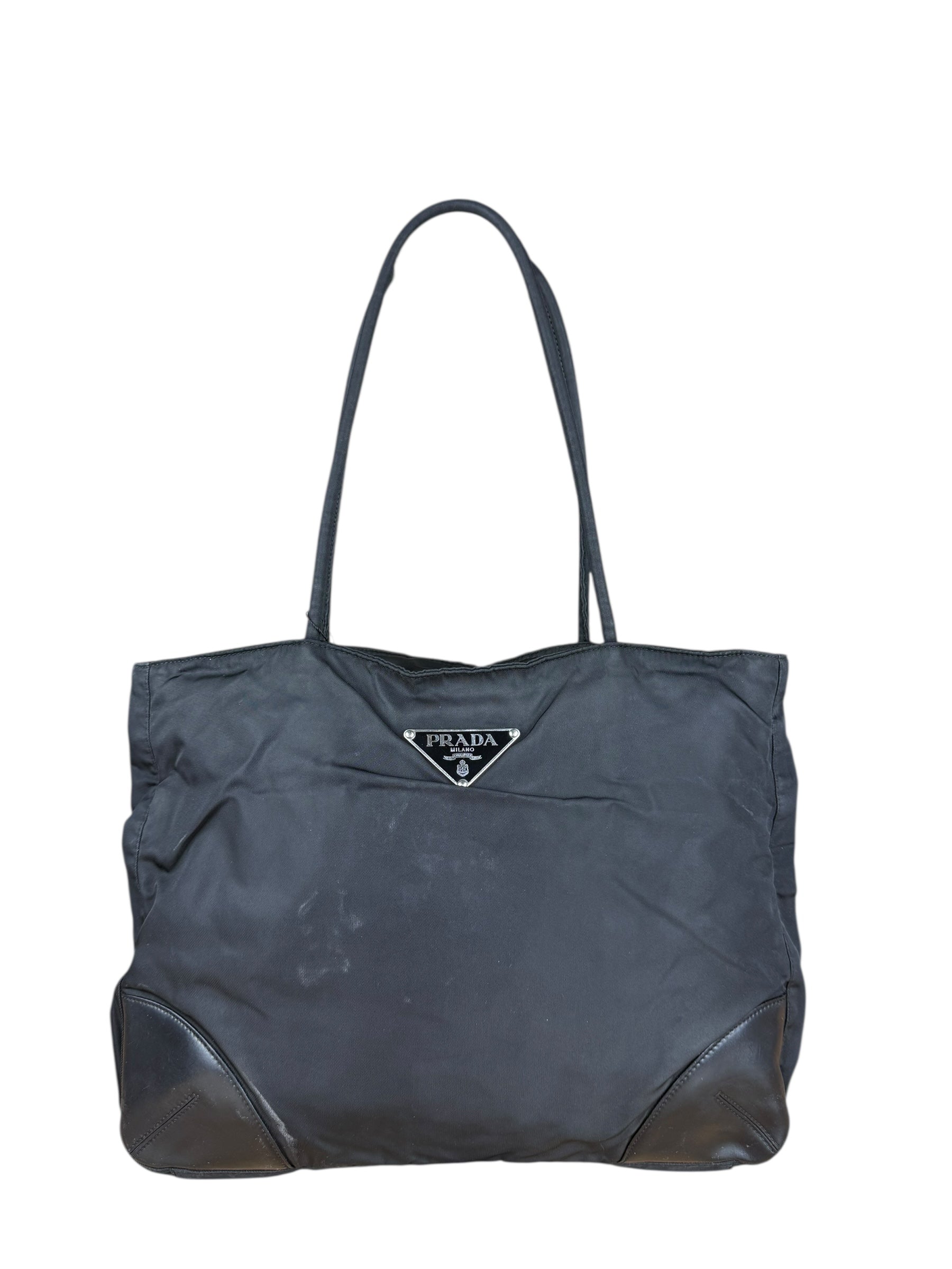 Prada Nylon & Leather Zip Tote