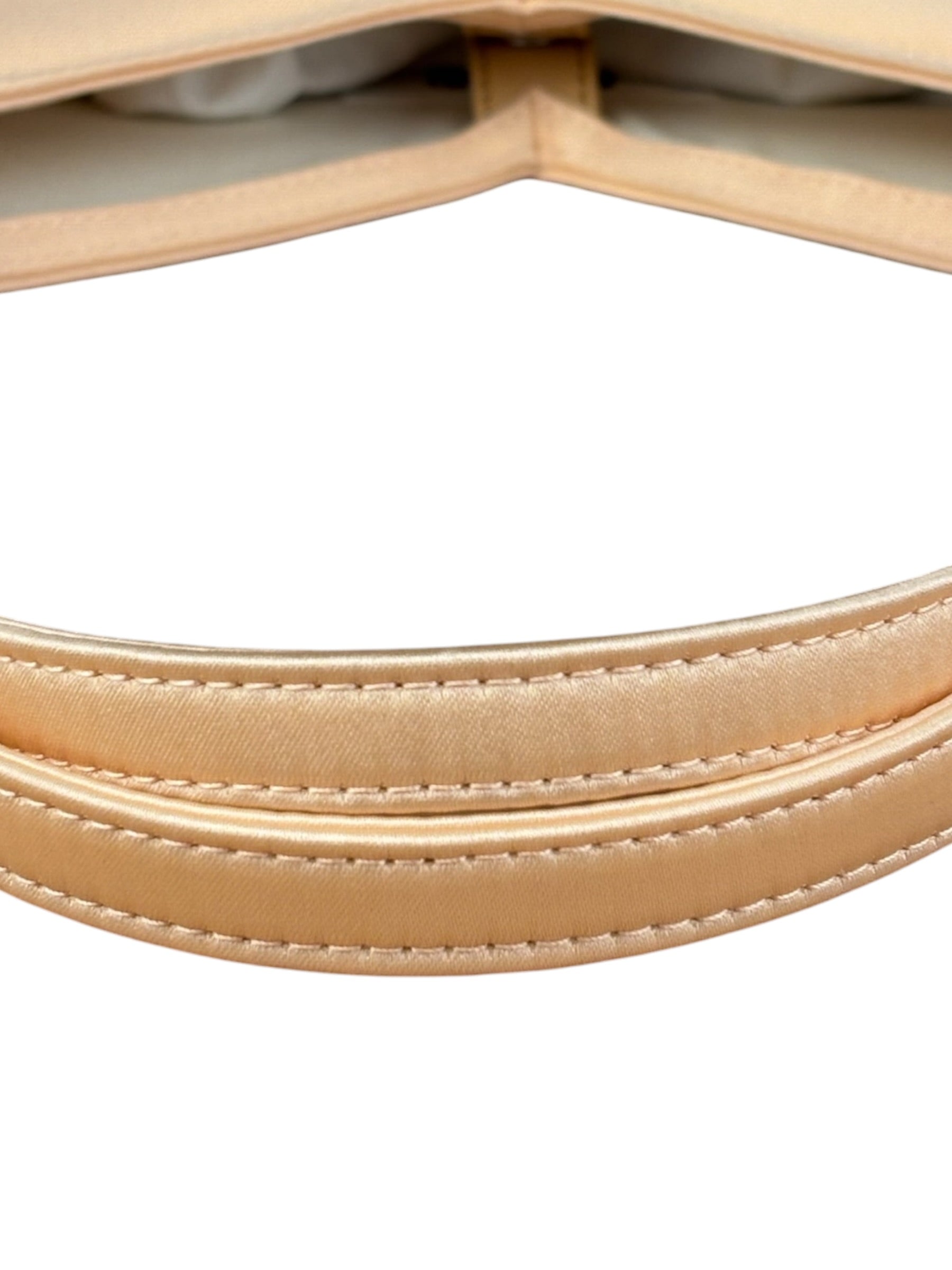 Maison Margiela MM6 Peach Satin Accordion Shoulder Bag