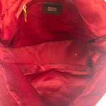 Fendi Red Leather Mamma Baguette Shoulder Bag