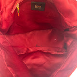 Fendi Red Leather Mamma Baguette Shoulder Bag