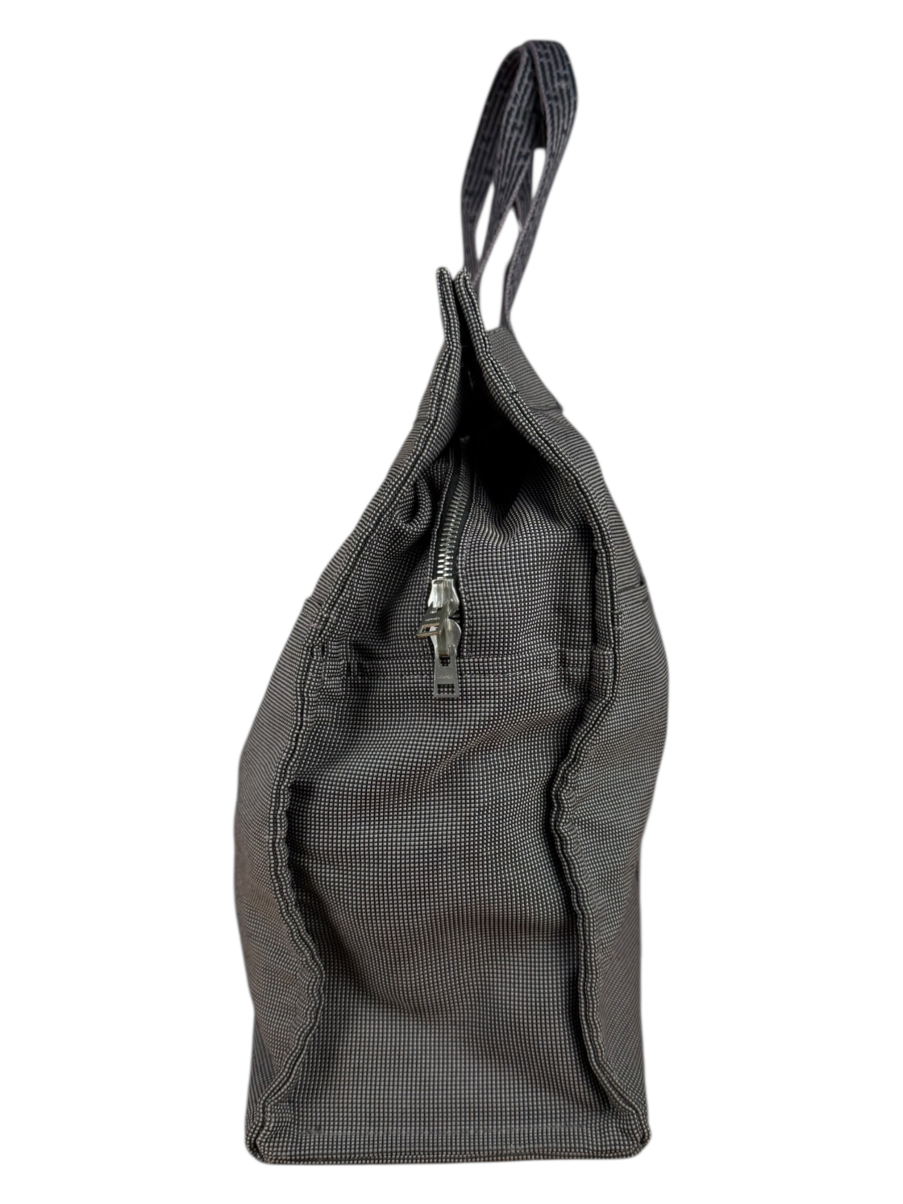 Hermes Herline Canvas Tote Grey
