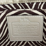 Coach Python-Trimmed Straw Natalie Wristlet