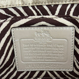 Coach Python-Trimmed Straw Natalie Wristlet