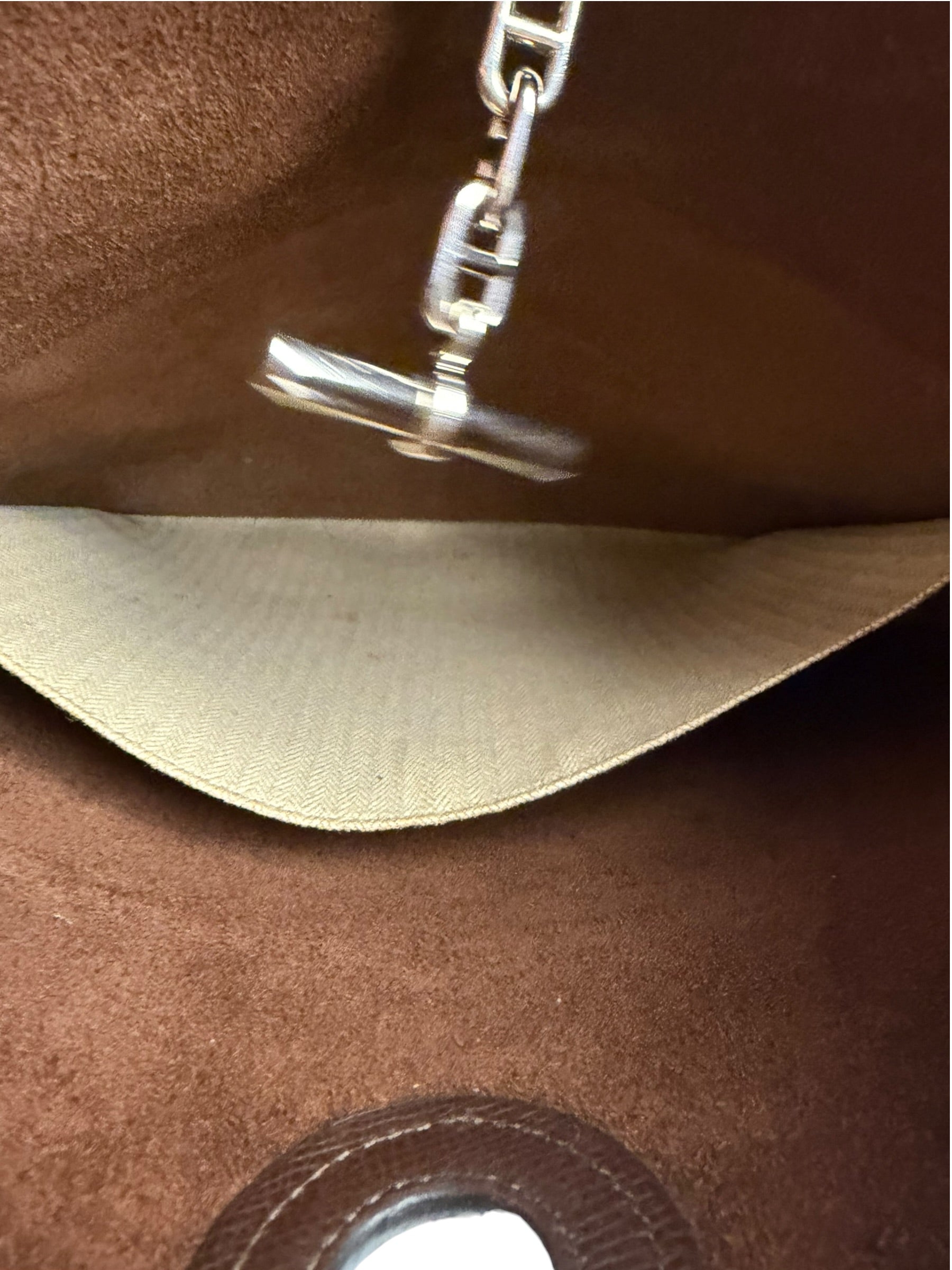 Hermes Brown Leather Vespa Crossbody PM