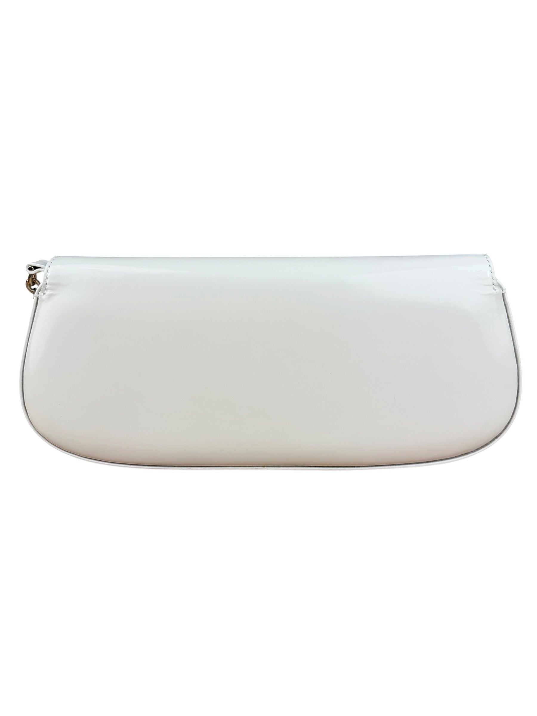 Gucci White Leather Bamboo Night Small Clutch/Pochette