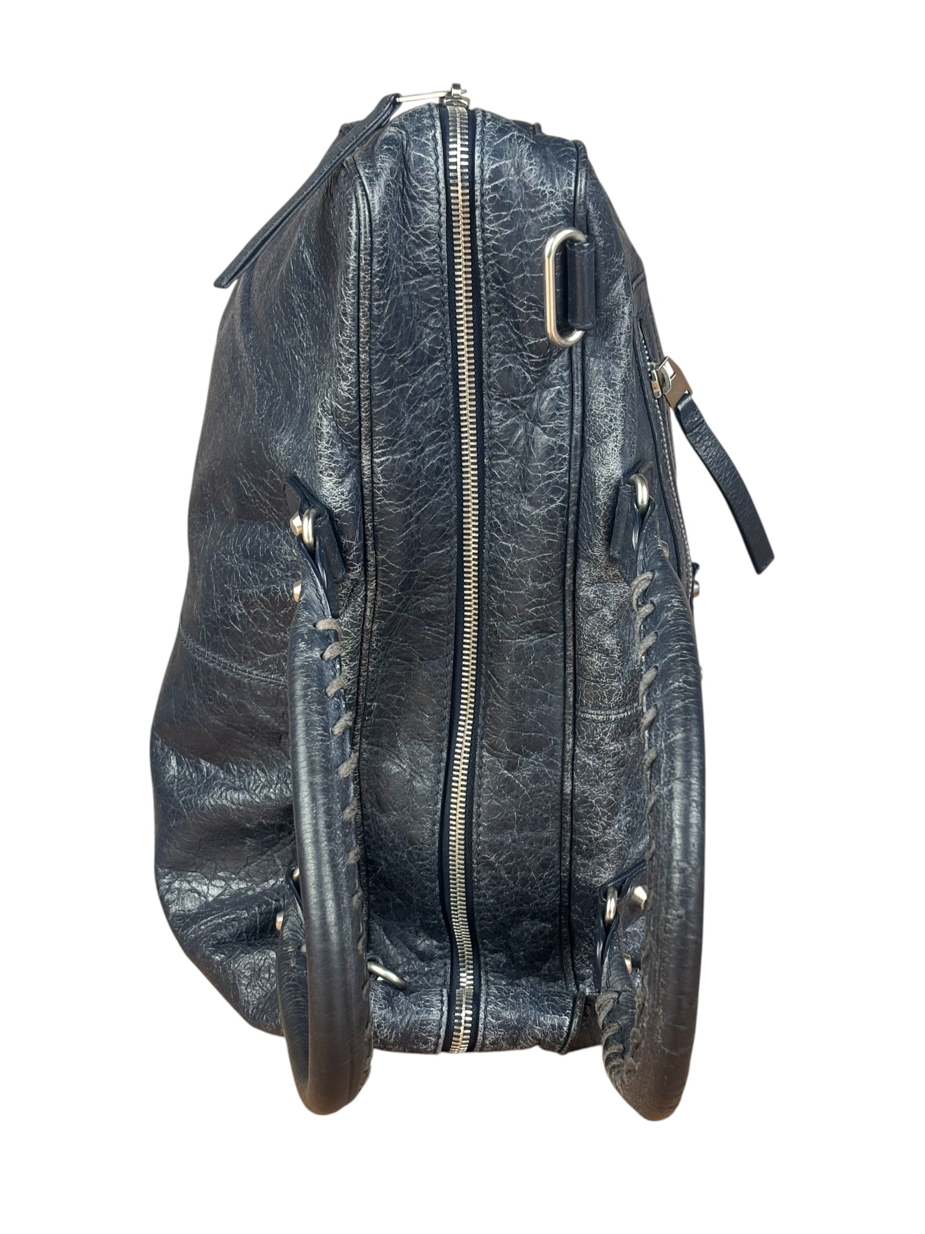 Balenciaga Navy Motocross Classic Bridge Bag