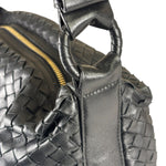 Bottega Veneta Black Intrecciato Woven Hobo Bag
