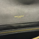 YSL Bicolor Quilted-Suede Shearling Gaby Shoulder Bag