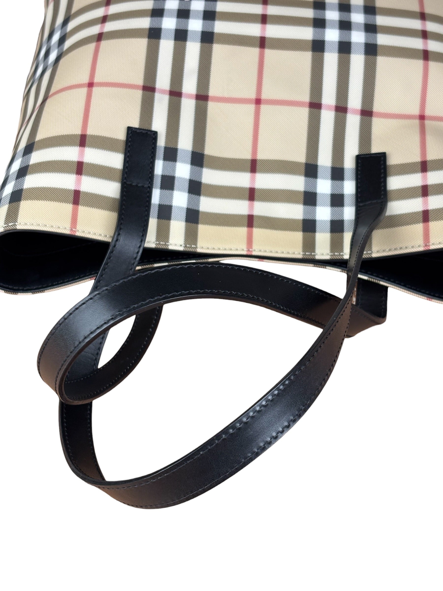 Burberry Bicolor Canvas House Check Tote Bag