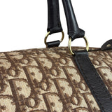 Christian Dior Brown Leather Trim Trotter Boston Bag